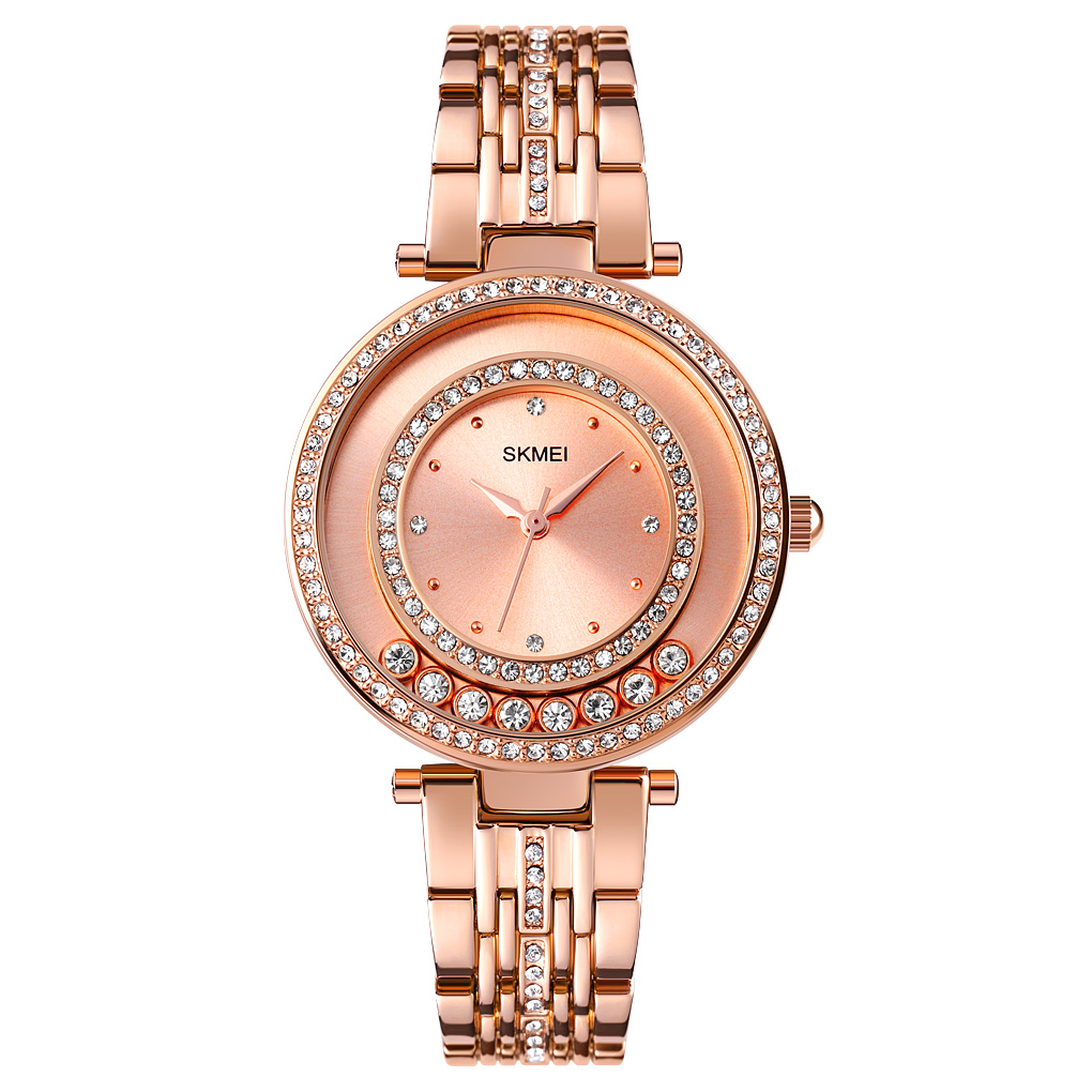 zinc alloy diamond bezel watch