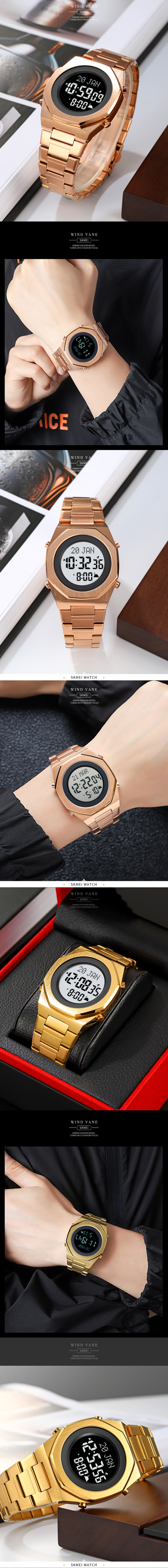 date display stainless steel watch