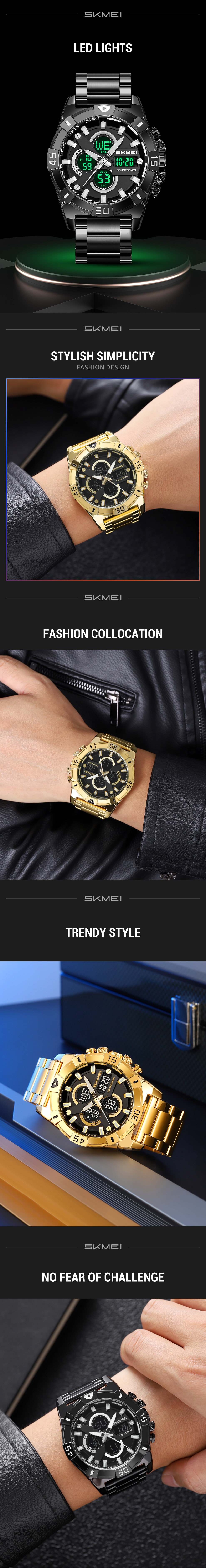 30m waterproof mens watch