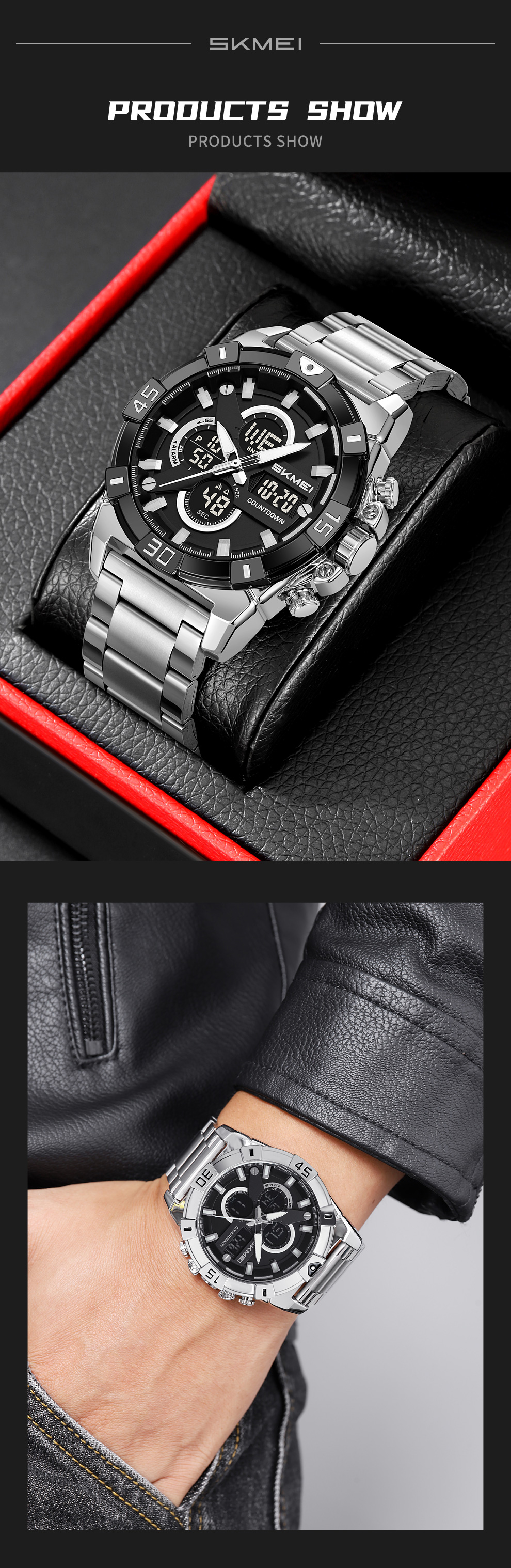 leather strap mens watch