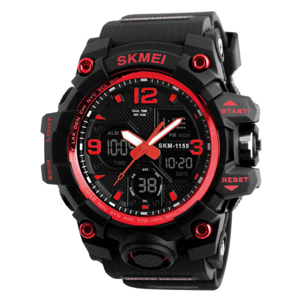 SKMEI 1155B Dual Display Military Sport Watch S Shock Design 5ATM Water