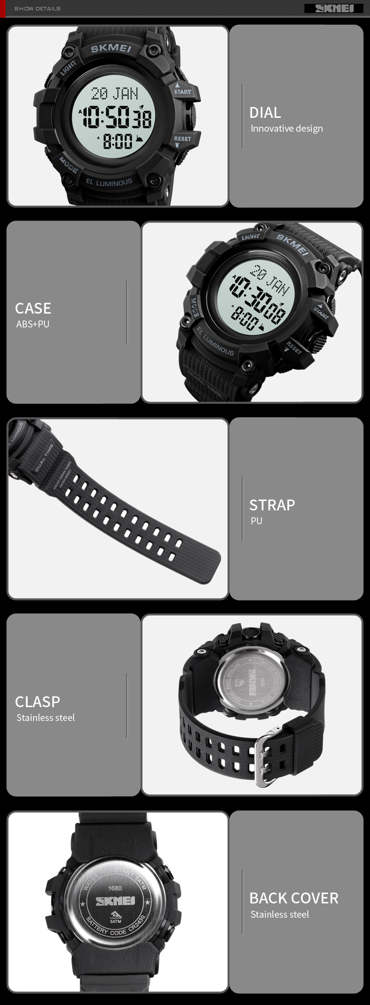 SKMEI Watch 1680 5 skmei 1680 watches 4