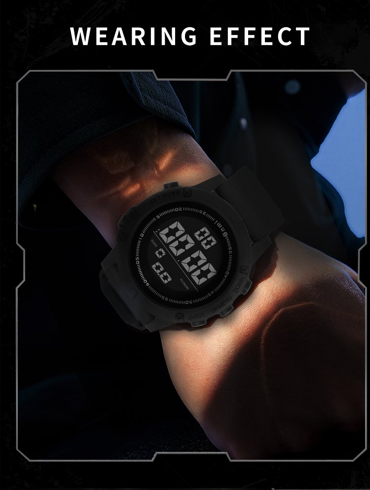 BNMI 1808G Round Face Digital Watch with Large Display 3 bnmi round face digital watch 3